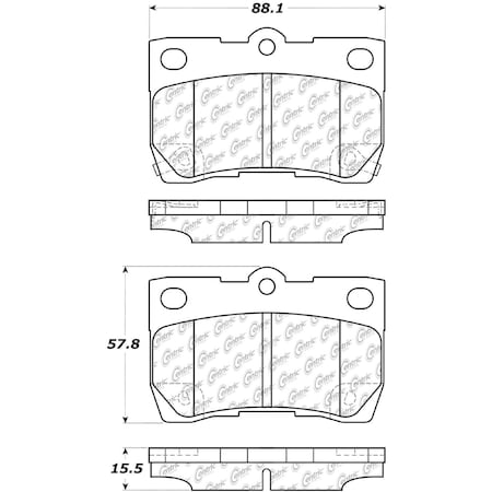 Centric Parts Disc Brake Pad Set 2006-2013 Lexus IS250, 104.11131 104.11131