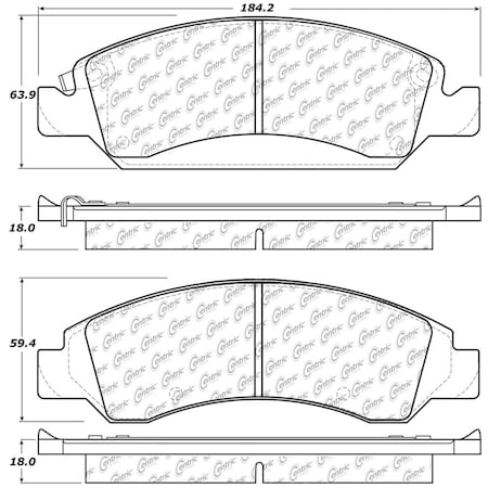 Centric Parts Disc Brake Pad Set, 104.13630 104.13630