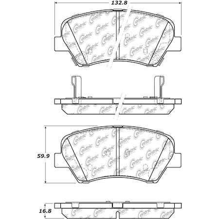 Centric Parts Disc Brake Pad Set, 104.15430 104.15430
