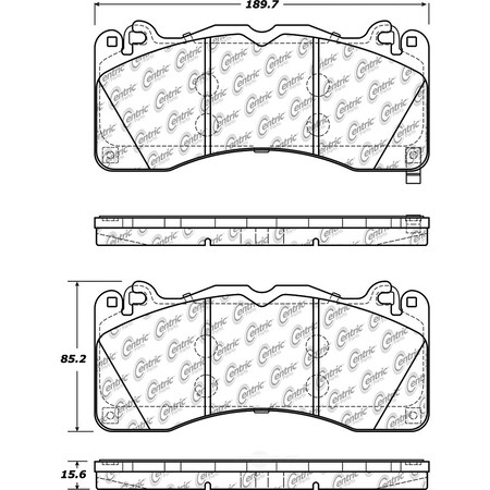 Centric Parts Disc Brake Pad Set 2015-2019 Ford Mustang 104.17920