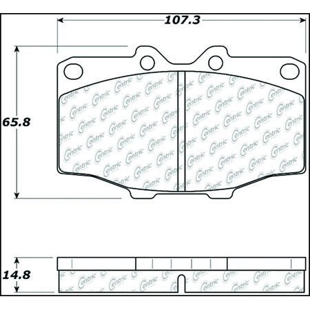 Centric Parts Disc Brake Pad Set, 105.01370 105.01370