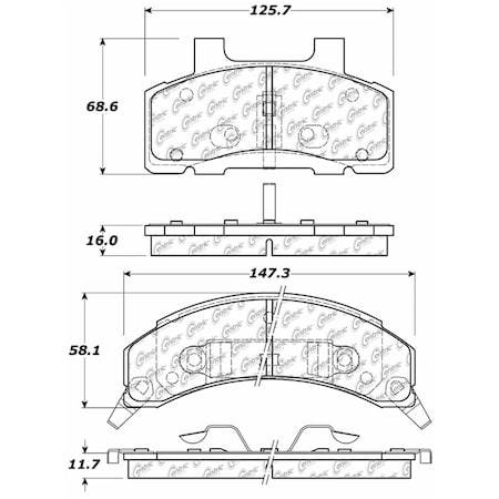 Centric Parts Disc Brake Pad Set, 105.02150 105.02150
