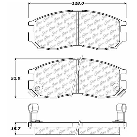 Centric Parts Disc Brake Pad Set, 105.04840 105.04840