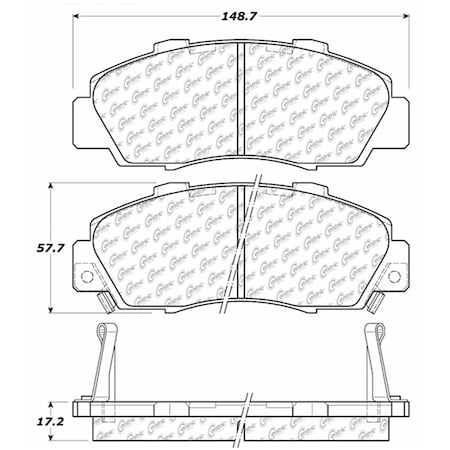 Centric Parts Disc Brake Pad Set, 105.05030 105.05030