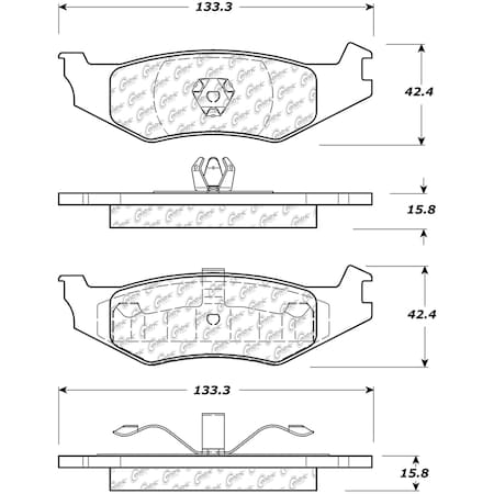 Centric Parts Disc Brake Pad Set, 105.05120 105.05120