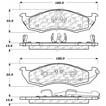Centric Parts Disc Brake Pad Set 1993-1998 Nissan Quest, 105.05760 105.05760
