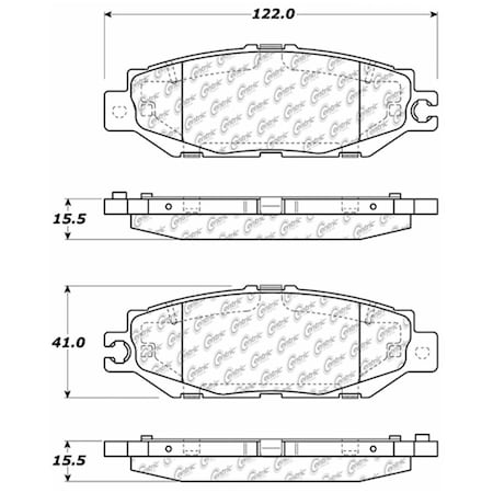 Centric Parts Disc Brake Pad Set 1993-2000 Lexus LS400, 105.06130 105.06130