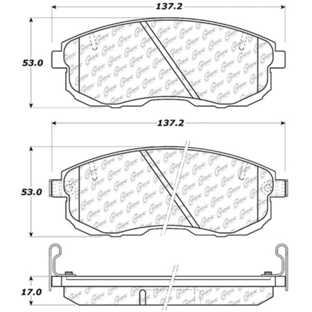 Centric Parts Disc Brake Pad Set, 105.06530 105.06530