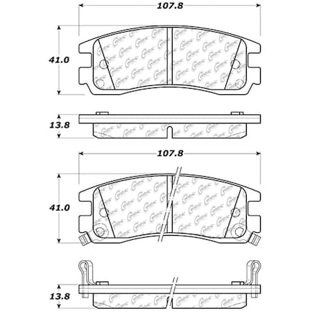Centric Parts Disc Brake Pad Set, 105.06980 105.06980