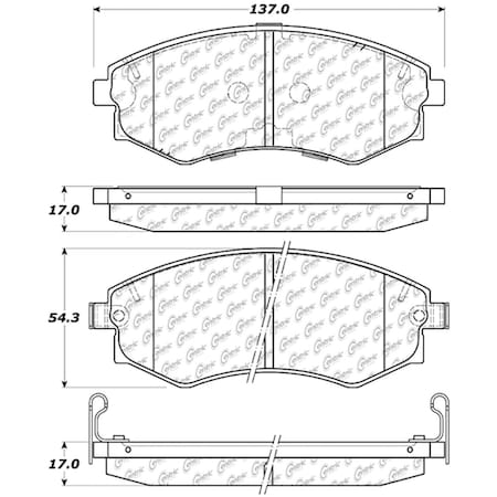 Centric Parts Disc Brake Pad Set, 105.07000 105.07000