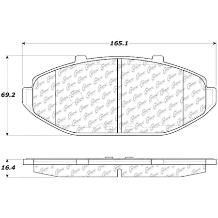 Centric Parts Disc Brake Pad Set, 105.07480 105.07480