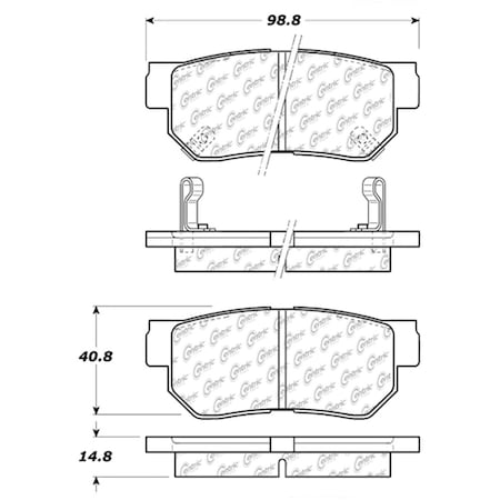 Centric Parts Disc Brake Pad Set, 105.08130, Rear 105.08130