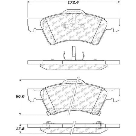 Centric Parts Disc Brake Pad Set, 105.08570 105.08570