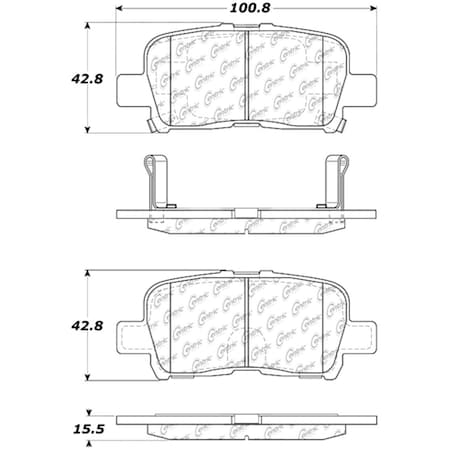 Centric Parts Disc Brake Pad Set, 105.08650 105.08650