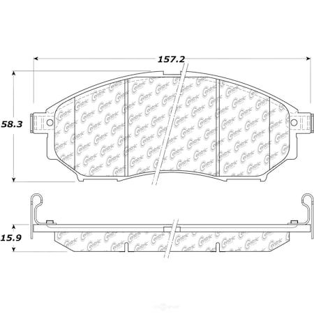 Centric Parts Disc Brake Pad Set, 105.08881 105.08881