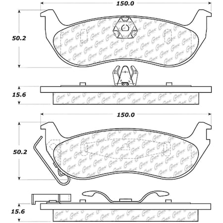 Centric Parts Disc Brake Pad Set, 105.09320 105.09320