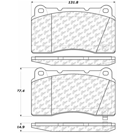 Centric Parts Disc Brake Pad Set, 105.10010, Front/Rear 105.10010