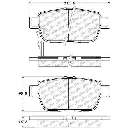 Centric Parts Disc Brake Pad Set, 105.11030 105.11030