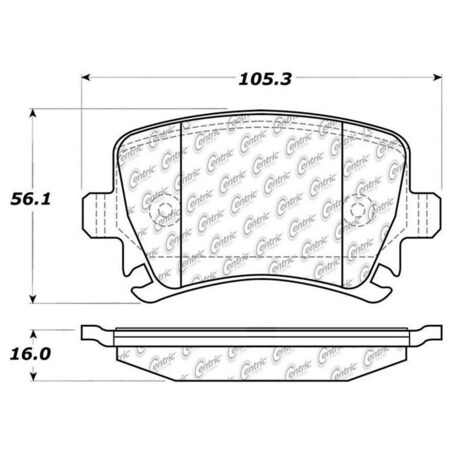 Centric Parts Disc Brake Pad Set, 105.11080 105.11080