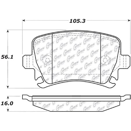Centric Parts Disc Brake Pad Set, 105.11081 105.11081