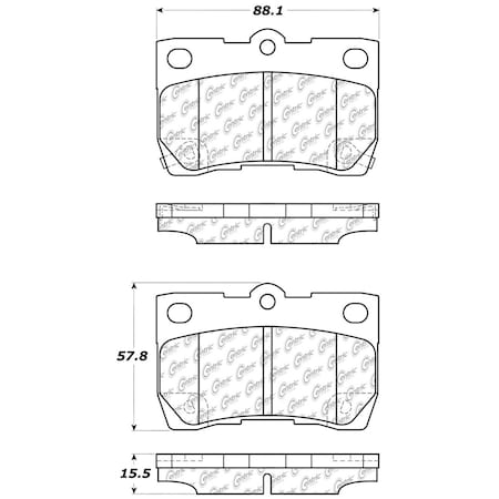 Centric Parts Disc Brake Pad Set, 105.11130 105.11130