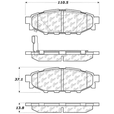 Centric Parts Disc Brake Pad Set, 105.11140 105.11140