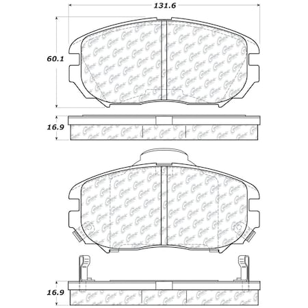 Centric Parts Disc Brake Pad Set, 105.11251 105.11251