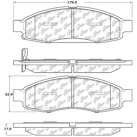 Centric Parts Disc Brake Pad Set, 105.11830, Front 105.11830