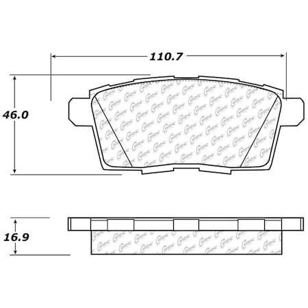 Centric Parts Disc Brake Pad Set, 105.12590 105.12590