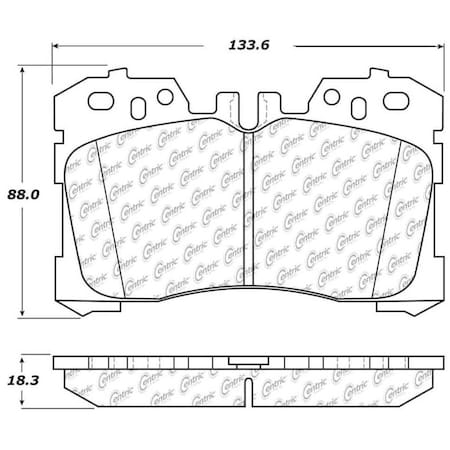 Centric Parts Disc Brake Pad Set, 105.12820 105.12820