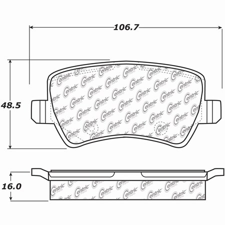 Centric Parts Disc Brake Pad Set, 105.13071 105.13071