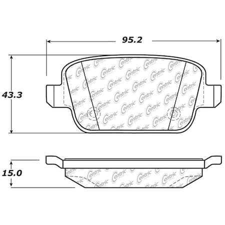 Centric Parts Disc Brake Pad Set 2008-2012 Land Rover LR2 3.2L, 105.13141 105.13141