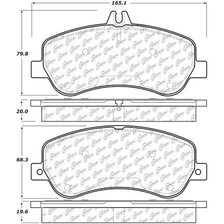 Centric Parts Disc Brake Pad Set, 105.14060 105.14060