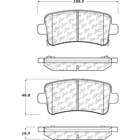 Centric Parts Disc Brake Pad Set, 105.14301 105.14301