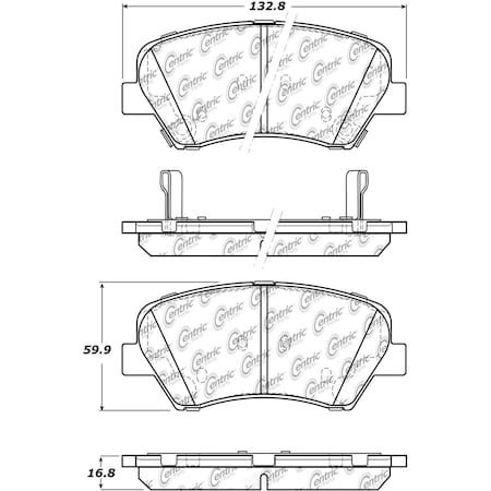 Centric Parts Disc Brake Pad Set, 105.15430 105.15430