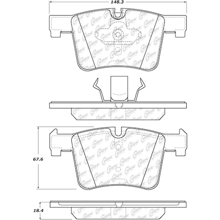 Centric Parts Disc Brake Pad Set, 105.15610 105.15610