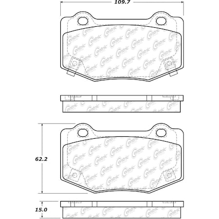 Centric Parts Disc Brake Pad Set, 105.17180 105.17180