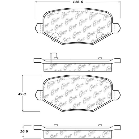 Centric Parts Disc Brake Pad Set, 105.17190 105.17190