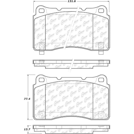 Centric Parts Disc Brake Pad Set 2015-2016 Hyundai Genesis Coupe, 105.17430 105.17430
