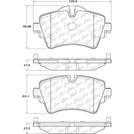 Centric Parts Disc Brake Pad Set, 105.18010 105.18010