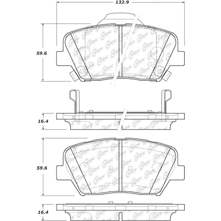 Centric Parts Disc Brake Pad Set, 105.18150 105.18150