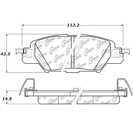 Centric Parts Disc Brake Pad Set 2016 Mazda Cx-5 2.0L 105.18460