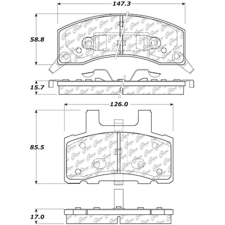 Centric Parts Disc Brake Pad Set, 106.03700, Front 106.03700