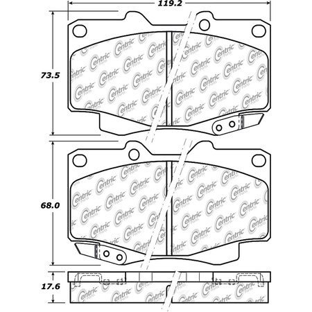 Centric Parts Disc Brake Pad Set, 106.04360 106.04360