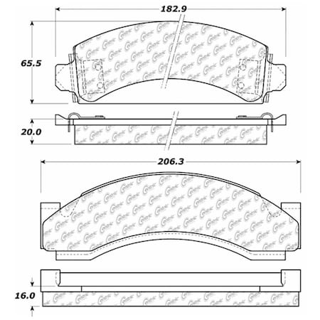 Centric Parts Disc Brake Pad Set, 106.05430, Front/Rear 106.05430