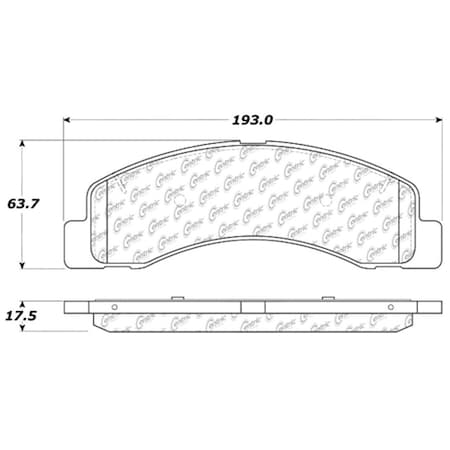 Centric Parts Disc Brake Pad Set, 106.07560 106.07560