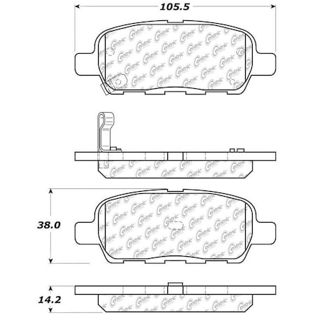 Centric Parts Disc Brake Pad Set, 106.09050 106.09050