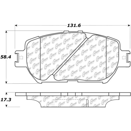 Centric Parts Disc Brake Pad Set, 106.09081 106.09081