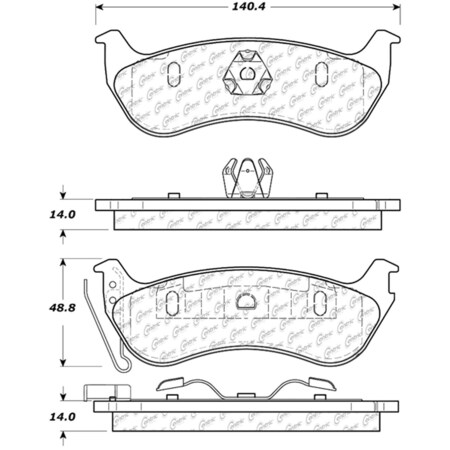 Centric Parts 106.09640 Posi-Quiet Severe Duty Brake Pad Centric Parts 106.09640 Posi-Quiet Severe Duty Brake Pad