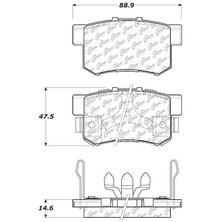 Centric Parts Disc Brake Pad Set, 106.10860 106.10860